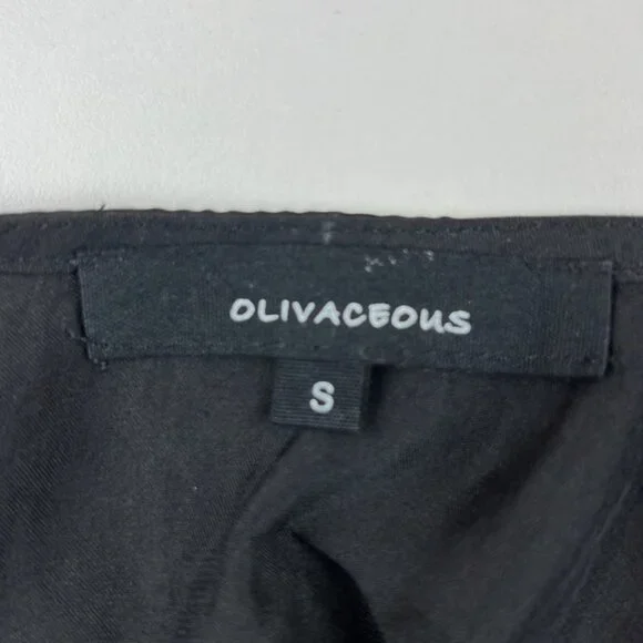 Olivaceous black cropped top with shoulder ties - Picture 3 of 7